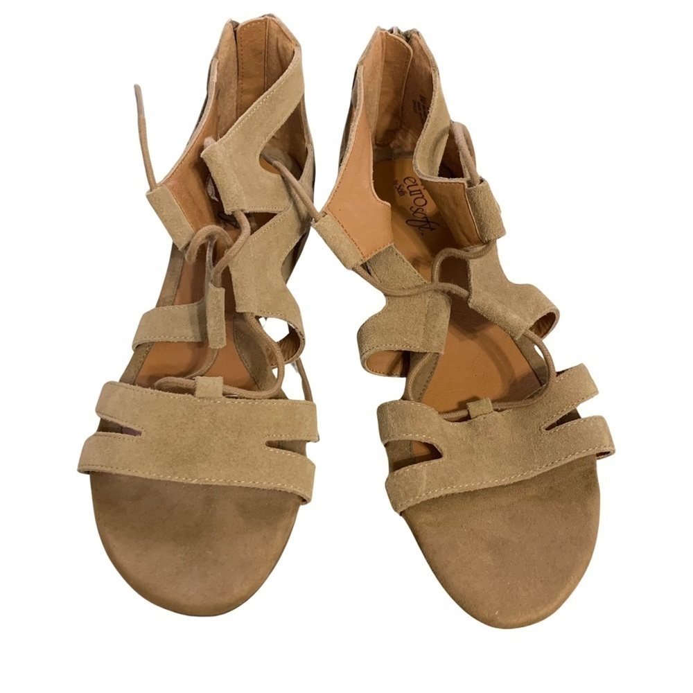 Sofft Euro Soft Gladiator Brown Suede Sandal Size 8 M